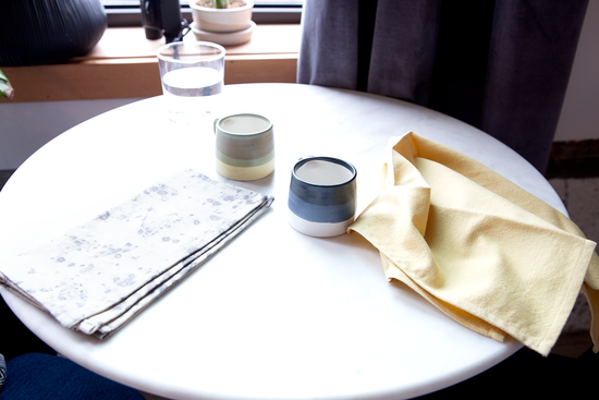 Espresso Cup in navy/brown