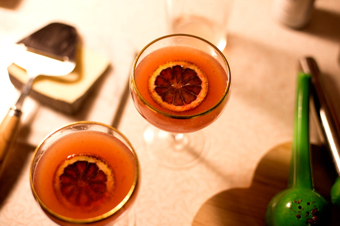 Blood orange ginger cocktails