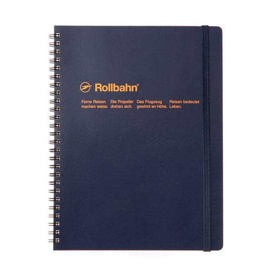 Rollbahn spiral notebook - navy/yellow
