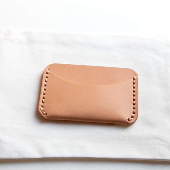 Veg Tan Leather Card Wallet