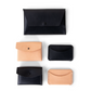 Leather Button Pouch - Black