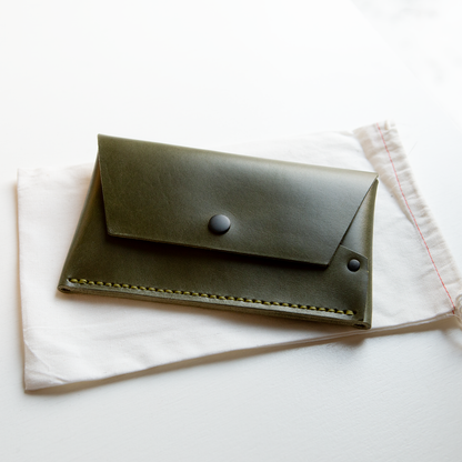 The Phone Wallet - Olive Leather